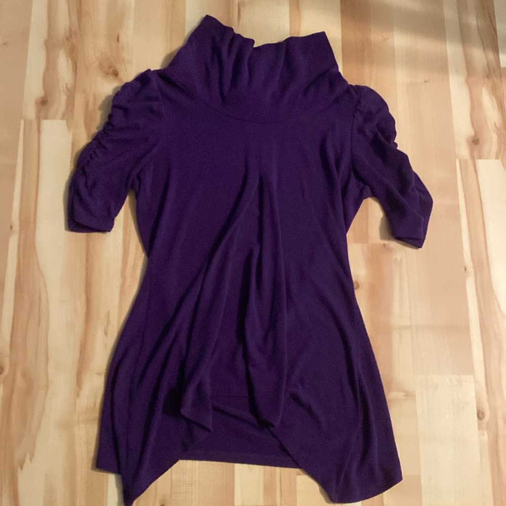 Purple Turtleneck Sweater Tee